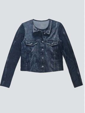 Zara Women's Vintage Denim-Print Top M